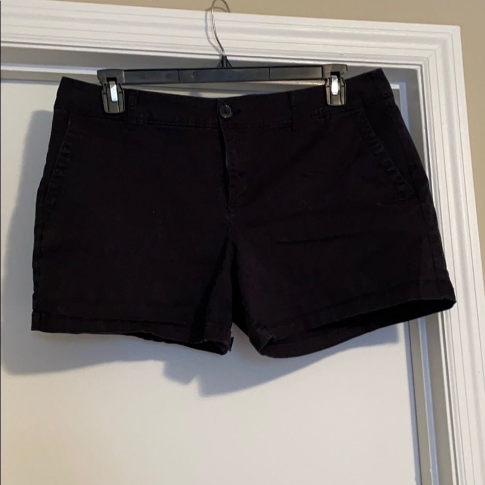 Black cotton shorts